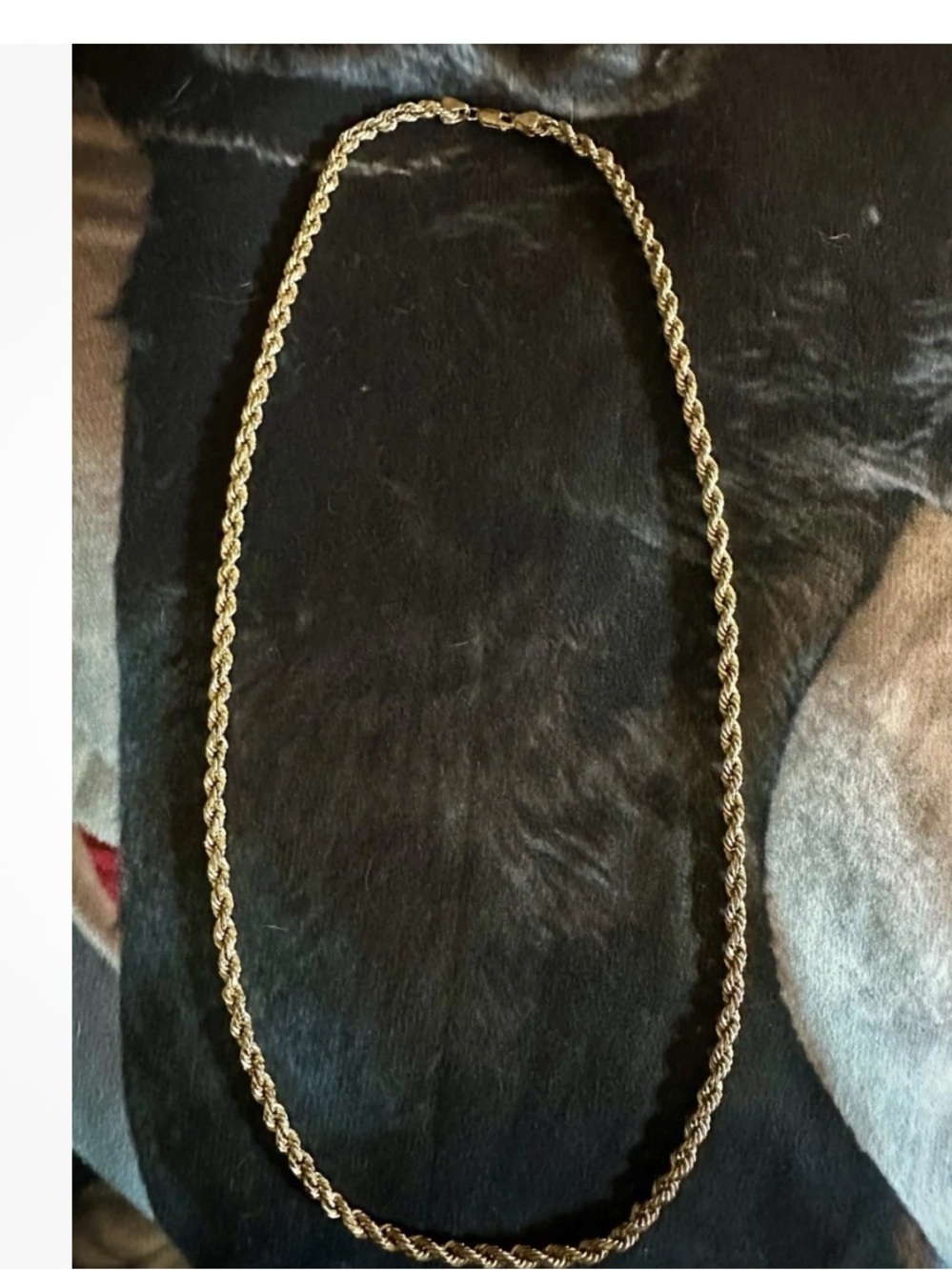 Polished 14k Authentic Gold Rope Chain and 14k bullhead pendant.